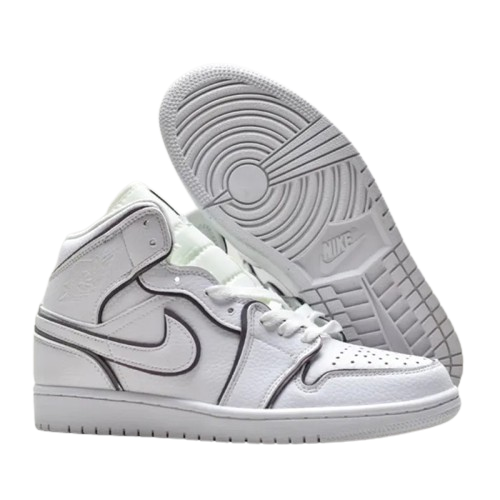 JORDAN 1 BIANCHE CON RIFINITURE NERE