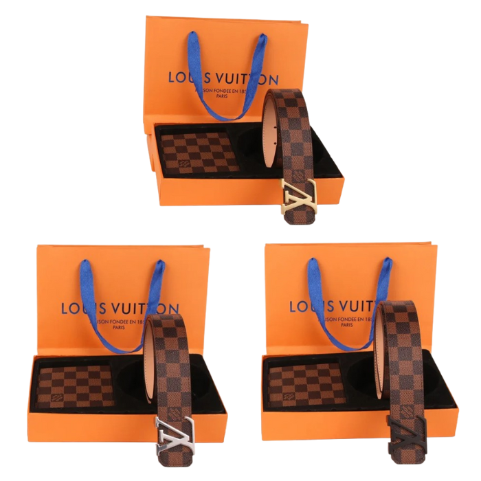 CINTURA SCACCHI + PORTAFOGLIO LOUIS VUITTON (SCEGLI COLOR.)