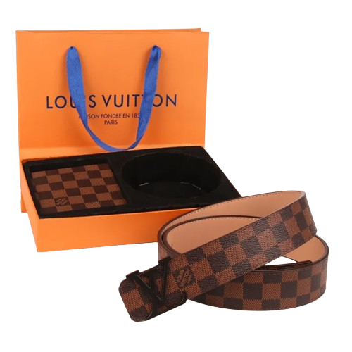 CINTURA SCACCHI + PORTAFOGLIO LOUIS VUITTON (SCEGLI COLOR.)