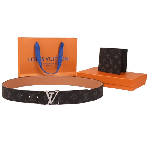 CINTURA NERA + PORTAFOGLIO LOUIS VUITTON (SCEGLI COLOR.)