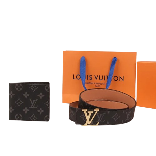 CINTURA NERA + PORTAFOGLIO LOUIS VUITTON (SCEGLI COLOR.)
