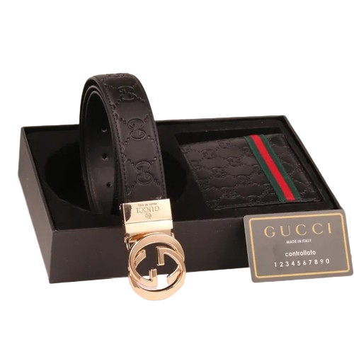 CINTURA NERA + PORTAFOGLIO GUCCI (SCEGLI COLOR.)