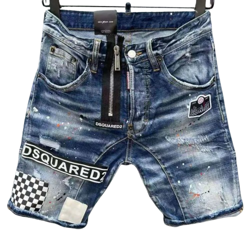JEANS CORTI SCACCHI DSQUARED2