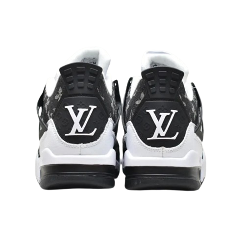 JORDAN 4 X LOUIS VUITTON - BLACK AND WHITE LIMITED EDITION