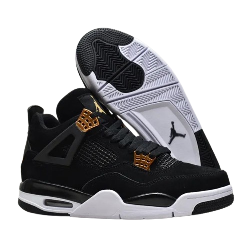 JORDAN 4 NERO CON FIBBIE ORO