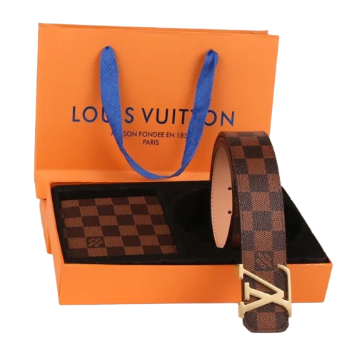 CINTURA SCACCHI + PORTAFOGLIO LOUIS VUITTON (SCEGLI COLOR.)
