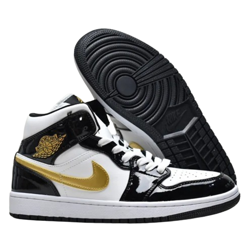JORDAN 1 BLACK AND GOLD