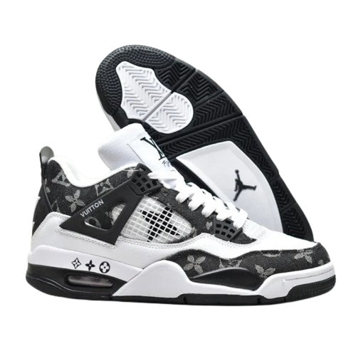 JORDAN 4 X LOUIS VUITTON - BLACK AND WHITE LIMITED EDITION